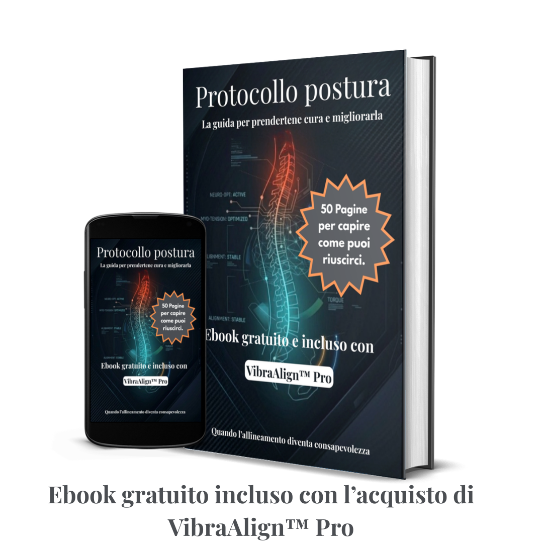 VibraAlign™️ Pro - Riconosce la tua postura e ti avvisa quando ti incurvi.