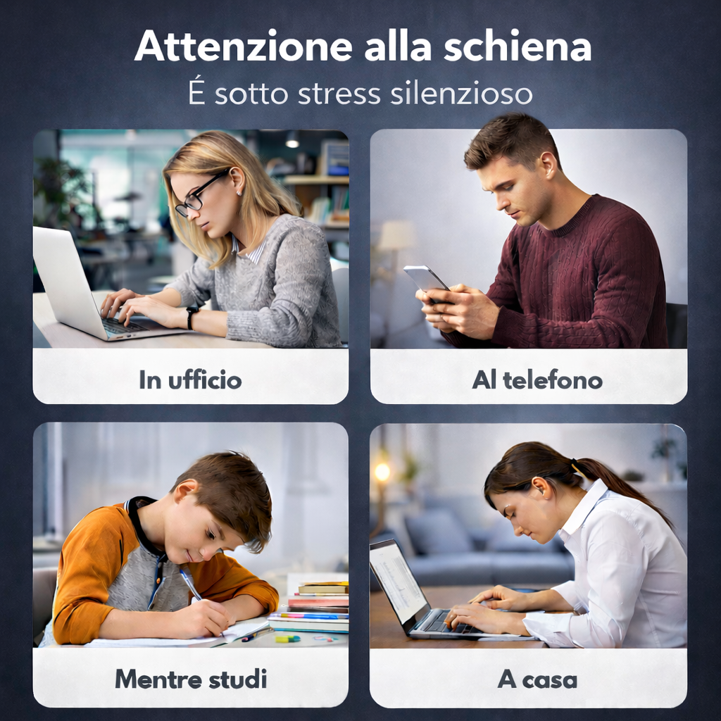 VibraAlign™️ Pro - Riconosce la tua postura e ti avvisa quando ti incurvi.